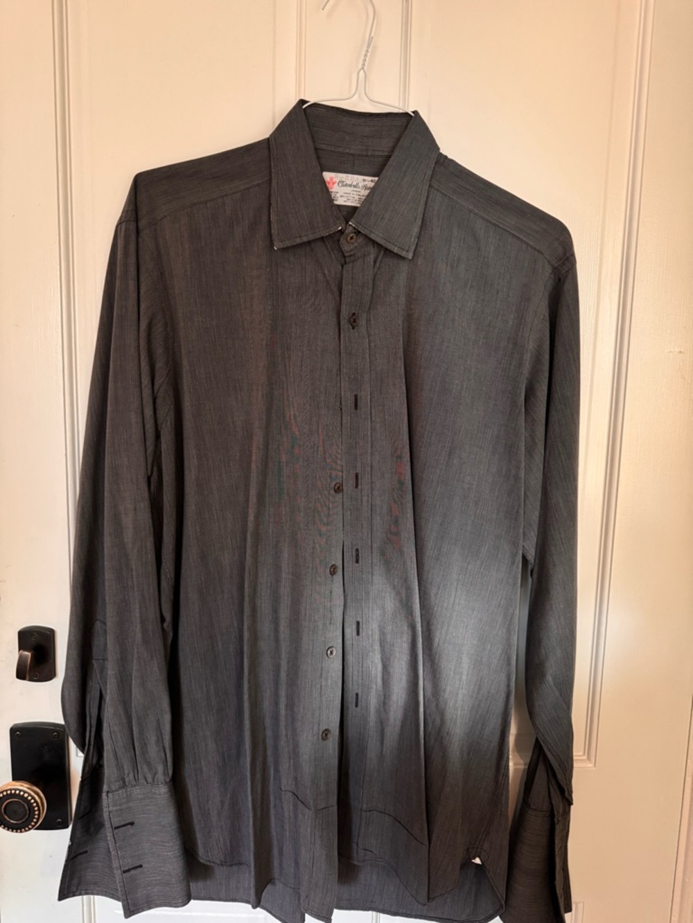 Turnbull & Asser Men's Long-Sleeve Dress Shirt - Charcoal